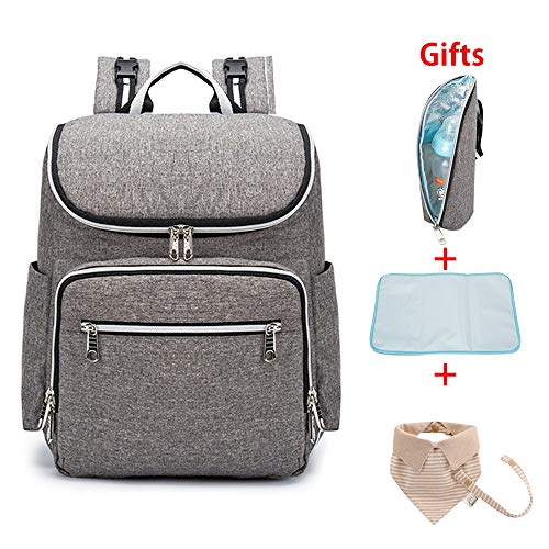 Baby Bag Diaper Bag Backpack Waterproof Large Capacity Insulation Travel Bag Diaper Bag Storage Bag, Multi Functional Bag Dad, Mother Best Gift (baby Bottle Cooler+replacement Pad+baby Bib)