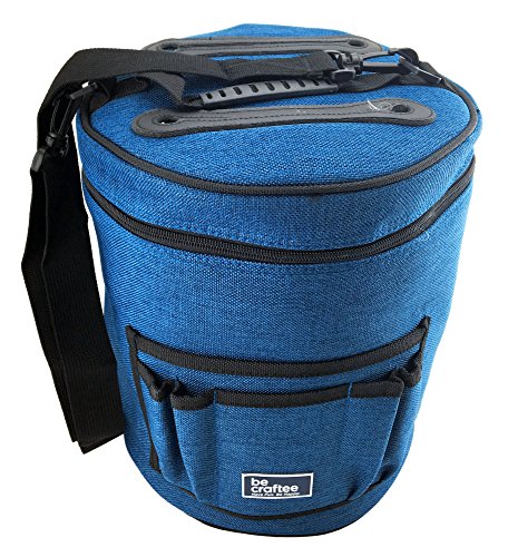 Becraftee Best Yarn Bag/knitting Bag. Portable, Light And Easy To Carry. Yarn Storage Bags Have Pockets For Crochet Hooks & Knitting Needles. Slits On Top To Protect Wool And Prevent Tangling.