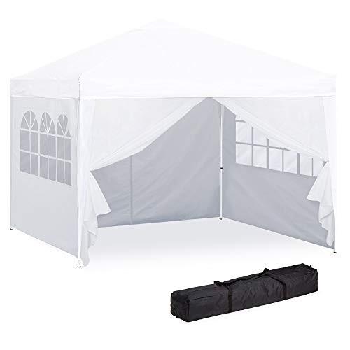 Best Choice Products 10x10ft Lightweight Portable Instant Pop Up Canopy Shade Shelter Gazebo Tent W/carry Case And Side Walls, White