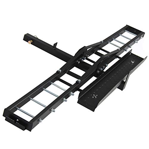 Best Choice Products Hitch Mounted Anti Tilt Motorcycle And Dirt Bike Carrier Rack, 500lb Capacity