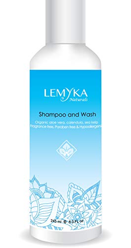 Best Eczema Shampoo, Gentle Baby Body Wash, Infant Bath For Dry Skin, Cradle Cap, Dry Hands, Natural Soap For Sensitive Skin, Sulfate Free, Paraben Free, Fragrance Free, 8.3oz