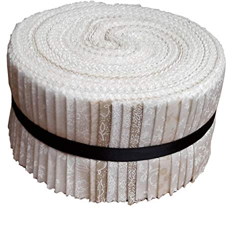 Best Of Tone On Tone Neutral Blenders Jelly Roll 40 Precut 2.5 Inch Quilting Fabric Strips