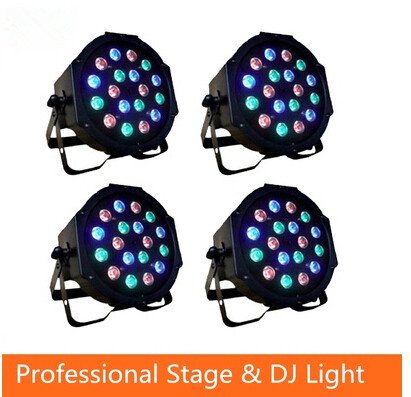 Best To Buy® ( 4 Pack )18*3w Led Stage Light High Power Rgb Professional Par Wedd Stage&dj Lighting ,dmx 512 Lighting Laser Projector Party Club Dj