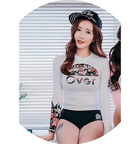 Church123 Surf Rashguard Women Swimsuit Long Sleeve Surfing Bathing Sexy & Soft Suits With High&best Quailty,white,l