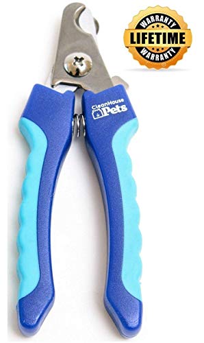 Cleanhouse Pets Dog And Cat Nail Clippers, With Pet Safety Guard & Lock, Stainless Steel, Easy To Use Best Cats And Dogs Nail Trimmers And Pet Clippers For All Animals (small)