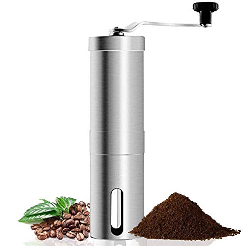 Coffee Grinder,manual Conical Ceramic Burr Mill For Precision Brewing, Heavy Duty For K Cup, Espresso, French Press, Turkish Best Coarse Grind For Office Home, Traveling Camping Consistent Grind Herb,