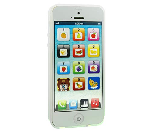 Cooplay White Yphone Y Phone Children Replacement Phone Toys Play Piano Music Learning English Educational Cell Phone Mobile Study Best Gift Prize For Baby Kids