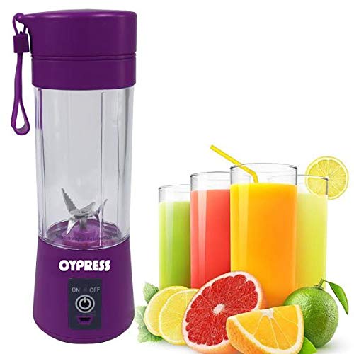 Cypress, Smart Portable Usb Rechargeable Blender/mixer Smoothie/baby Food Mixing Machine Maximum Capacity 380 Milliliter, Best For Travel, Home And Personal Use (purple)