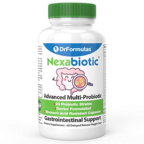 Drformulas' Best Probiotics For Women & Men | Nexabiotic Multi Probiotic With Saccharomyces Boulardii, Lactobacillus Acidophilus, B. Infantis, Prebiotic 60 Count Capsules (not Pearls)