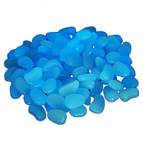 E Tribe Man Made Glow In The Dark Pebbles Stone For Garden Walkway Sky Blue Making Your Garden Or Yard Looks Different From Your Neighbors' At Night (blue) Best Decoration