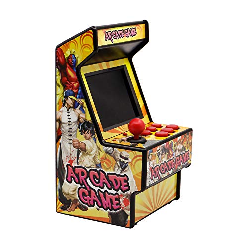 Easegmer Kids Mini Arcade Game Machine, Retro Rechargeable Handheld Fc Games Consoles, 156 Classic Arcade Games Support Av Output, 2.8 Inches Electronic Game Player, Best Video Game Presents Yellow