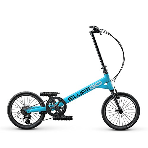 Elliptigo Sub Outdoor Stand Up Bike And Best Hybrid Indoor Exercise Trainer, Blue