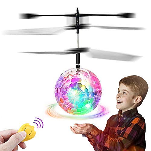 Feiqio Flying Ball Toys, Kids Rc Toys With Led Drone Sensor Induction Helicopter With Remote Controller Indoor/outdoor Games Flying Toys For Boys And Girls Age 6 Years Over Best Gifts (white)