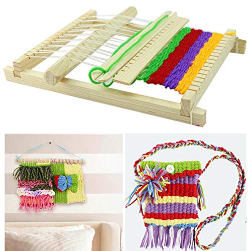 Foreen Wooden Kids Diy Weaving Loom Hand Sewing Knitting Machine Educational Toy Best Christmas Birthday Gift For Children