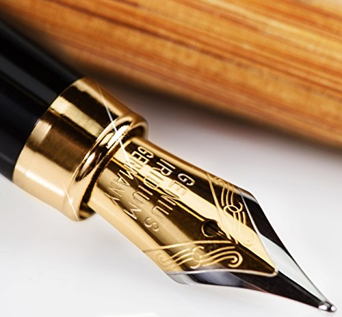 Fountain Pen Writing Set Case 100% Handcrafted Bamboo Vintage Collection With Ink Refill Converter You Get Best Signature Calligraphy Antique Executive Business Gift Pens 100% Quality Guarantee