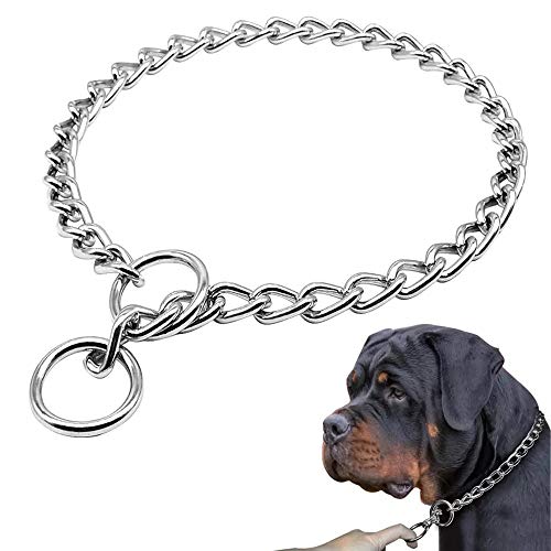 Freezx Dog Choke Collar Slip P Chain Heavy Chain Dog Titan Training Choke Collars Adjustable Stainless Steel Chain Dog Collars Covered With Galvanic Plating Best For Small Medium Large Dogs