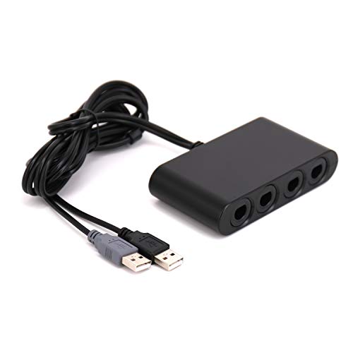 Gamecube Controller Adapter, Gamecube Adapter For Switch, Wii U And Pc Usb, Provide Best Super Smash Bros Game Experience Easy To Plug And No Driver Need Gamecube Ngc Controller Adapter With 4 Ports