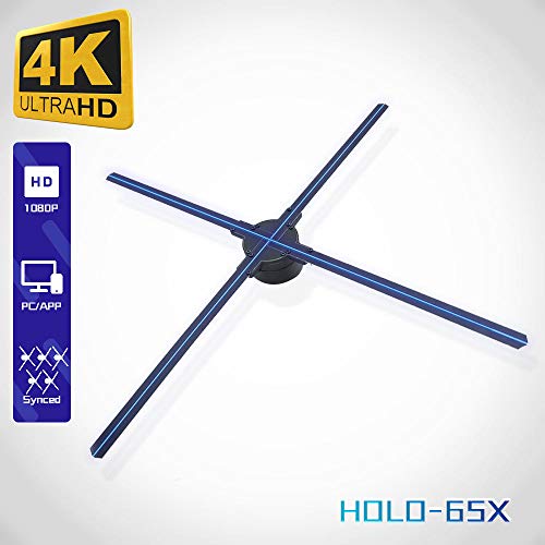Giwox Uhd 3d Hologram Fan Holo65x,high Pixel 1080p And Free 3d Convert Software,high Transfer Speed And 1080 Pcs Led Beads Holographic Projector Best For Exhibition / Mall / Holiday(25.6inch)