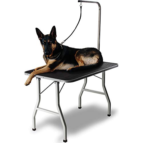 Grooming Table For Dogs Tables Stand Pet Supplies Best For Small Medium Large Dog & Cat Portable Restraint Holder W/arm, Clamp & Hanging Noose Loop Adjustable Height Professional Groomer Station