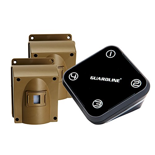 Guardline Wireless Driveway Alarm W/two Sensors Kit Outdoor Weather Resistant Motion Sensor/detector Best Diy Security Alert System Protect Home, Perimeter, Yard, Garage, Gate, Pool.