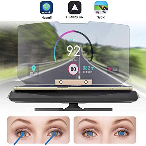 Hudway Drive The Best Head Up Display For Any Car Smartphone Mount Navigation System Universal Compatibility Including Ios And Android Devices