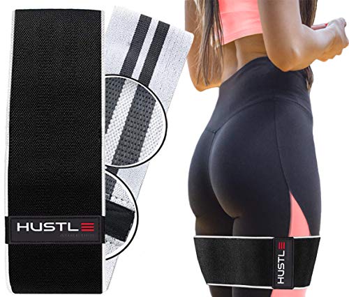 Hustle Athletics Booty Bands Perfect Resistance With Soft Thick Fabric & Non Slip Design Best Squat Band For Women And Men