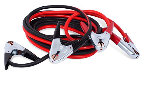 Internet's Best 2 Gauge X 16 Ft Copper Jumper Cables Heavy Duty Car Automobile Battery Booster Cable – Jump Starter For Suv Trucks Cars Automotive – Alligator Clamps – Copper Aluminum Coated – 600 A