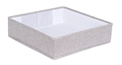 Internet's Best Small Collapsible Under The Bed Storage Bin Small Square 14.5 X 14.5 Short Closet Shelf Open Storage Rigid Frame Canvas Container