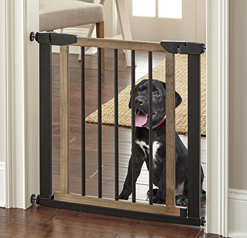 Logan Dog Gate Indoor Pet Barrier, Expandable To 40", Walk Through Swinging Door, Extra Wide, Pressure Mounted, Walls, Stairs. Small And Large Dogs. Wood, Metal. Best Dog Gate. Nmn Designs