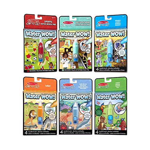 Melissa & Doug On The Go Water Wow! 6 Pack (sports, Occupations, Safari)