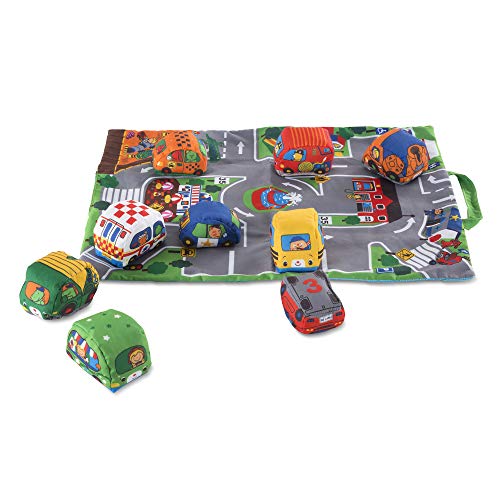 Melissa & Doug Take Along Town Play Mat (9 Soft Vehicles, 19.25 X 14.25 Inches, Great Gift For Girls And Boys Best For Babies And Toddlers, 6 Month Olds, 1 And 2 Year Olds)