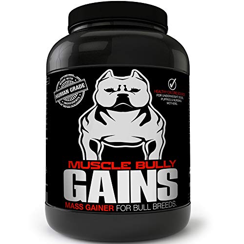 Muscle Bully Gains Mass Weight Gainer, Whey Protein For Dogs (bull Breeds, Pit Bulls, Bullies) Increase Healthy Natural Weight, Made In The Usa (194 Servings (best Value))
