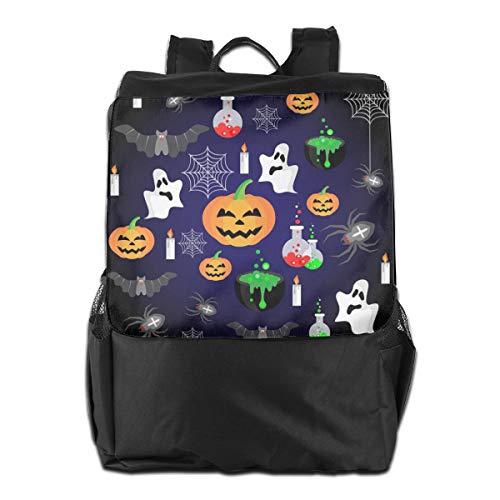 Mz Hy Halloween Icons Set Women Men Laptop Travel Backpack Personalized Book Bags Best Backpacks For School Hiking Travel