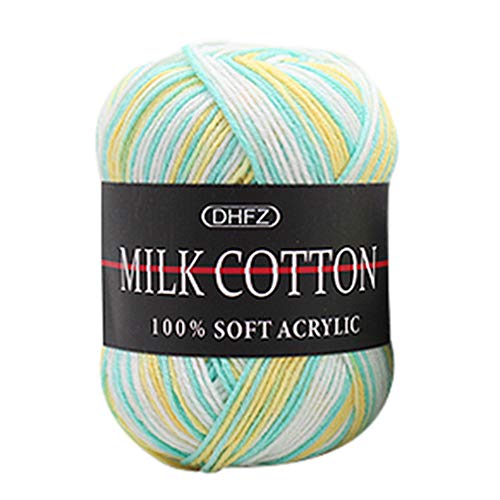 Ouniman Colorful Milk Cotton Yarn 50g/ball Soft Skeins Rainbow Wool Yarn Thick For Knitting Weaving Crocheting Diy Kids Boys Girls Baby Scarf Sweater Hats Shawl Best Gift For Winter,12 Colors (j)