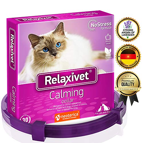 Relaxivet Calming Collar For Cats And Small Dogs Reduce Anxiety Your Pets The Best Replacement For Calming Chews Treats Drops Plug In