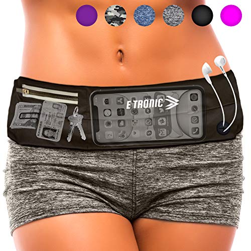 Running Belt Best Waist Pack: Fanny Packs For Women & Men (black) Phone Holder Pouch Waistband Money Belt Workout Gear Sports Fitness Accessories Bag. Christmas Presents & Gifts For Mom Her Runners