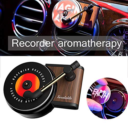Stylishbuy Car Air Vent Fragrance Diffuser, Record Player Car Air Freshener Holder Container, Phonograph Turntable Car Air Outlet Perfume Aroma Clip Diffuser Decor Best Service
