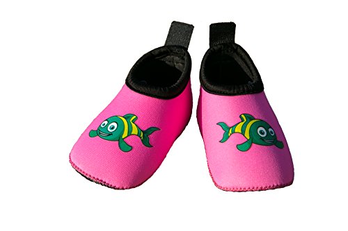 Swim Buddies Baby Swim Shoes The Best Water Shoes For Beach, Pool, Lake Toddler Aqua Socks Lightweight & Durable Swimming Shoes (pink, S (6 12 Months, Sole Length 4.5 Inches))