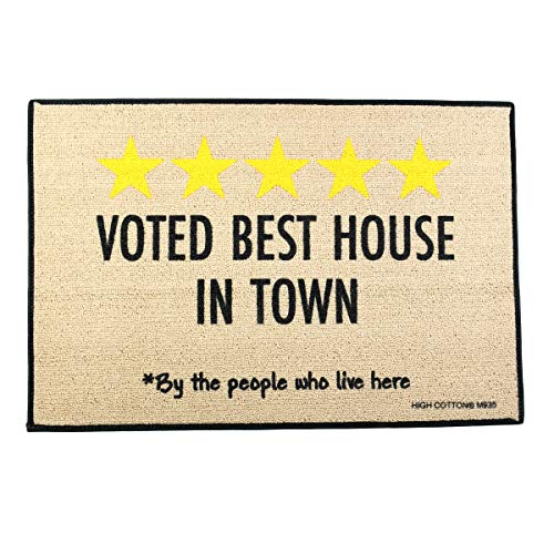 Tg,llc Treasure Gurus Funny Voted Best House Novelty Tan Welcome Doormat Floor Rug Indoor Outdoor Door Mat