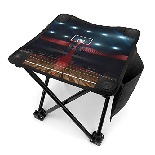 Thonfire The Best Basketball Camping Stool For Hiking Picnic Beach Bbq Slacker Fishing Adults Kids Folding 4 Leg Portable Seat Footrest Sports Chair 12×12×12 Inch