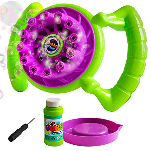 Toyerbee Bubble Machine, Bubble Gun For Kids , Bubble Maker 700+ Per Minute Bubble Blower, Simple To Operate For Parties, Best Bubbles For 1 2 3 4 5 6 Years Olds(with 4oz Bubbles Solution, Tray)