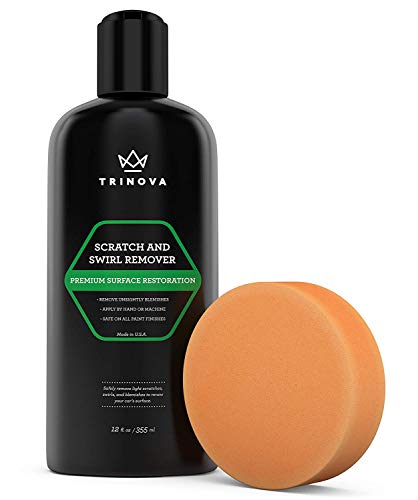 Trinova Scratch Swirl Remover Best Abrasive Compound Car Paint Restoration. Kit Includes Buffer Pad Removal Polish In A Complete System. Ultimate Solution Clear Coat Care. 12oz