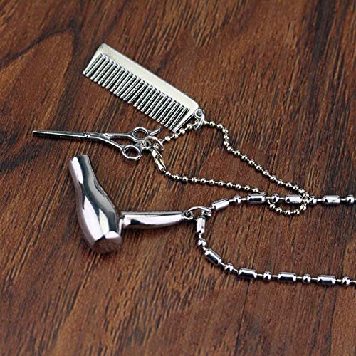 Urns Ashes Funeral Charming Necklace For Women & Unisex Hair Dryer Scissors Comb Pendant Chain Necklace Barber Kit Hairdresser, Best Gift For Her,colour:silver Pet Memorial Dog Cat Urn