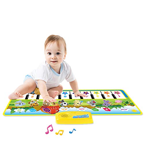 Vmree Keyboard Playmat, 10 Keys Piano Play Mat Electronic Dance Floor Mats Adjustable Vol. Best Music Gift For Boys Girls & Baby Early Educational Toys, 39" X 14" (multicolor)