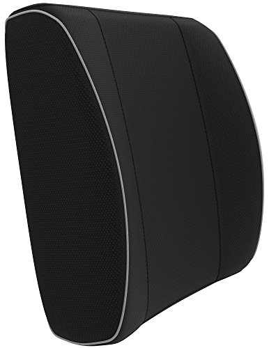 Vremi Premium Memory Foam Lumbar Support Pillow Chair Cushion For Lower Back Pain Best Office Home Gaming Computer Desk And Car Chair With Adjustable Dual Straps For Work Or Travel Black
