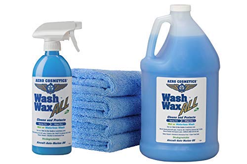 Wet Or Waterless Car Wash Wax Kit 144 Ounces. Aircraft Quality For Your Car, Rv, Boat, Motorcycle. The Best Wash Wax. Anywhere, Anytime, Home, Office, School, Garage, Parking Lots.