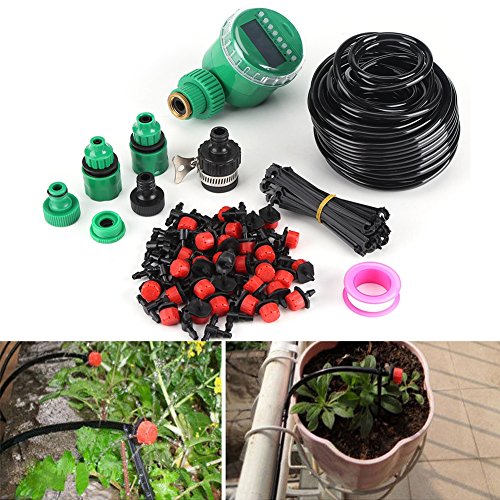 Yencoly Self Watering Irrigation System, 25m Plant Self Watering Garden Hose Diy Micro Drip Irrigation System With Timer Kits Best Garden Hose Micro Drip Irrigation System