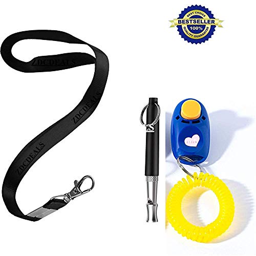 Zdcdeals Pets Dog Whistle And Dog Clicker Set, Ultrasonic Dog Whistle To Stop Barking, Whistle With Lanyard & Dog Training Clicker, Best Dog Training Whistle & Silent Dog Whistle, Adjustable Frequency