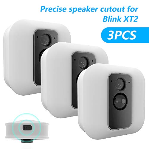 [3 Pack] Silicone Skin For Blink Xt/xt2 Security Camera Mofad Silicone Case For Brink Home Security Anti Scratch Protective Cover For Full Protection Indoor Outdoor Best Home Accessories (white)