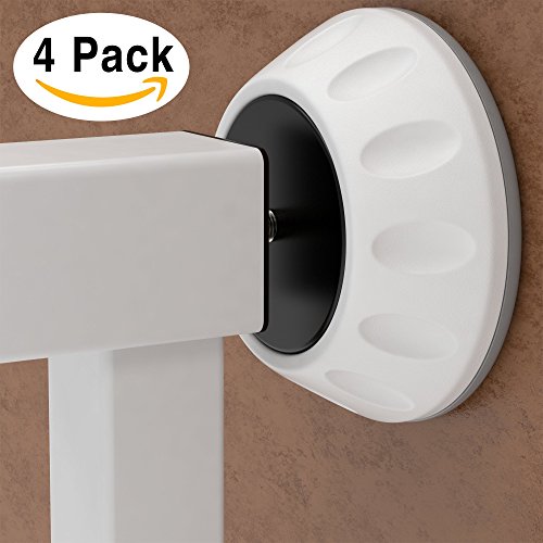 4 Pack Safety Wall Guard For Baby Pressure Gates [easy Fast Installation] Wall Protector, Protects Stairs, Doors, Gates & Walls Best Cup For Active Babies & Pets By Childproof